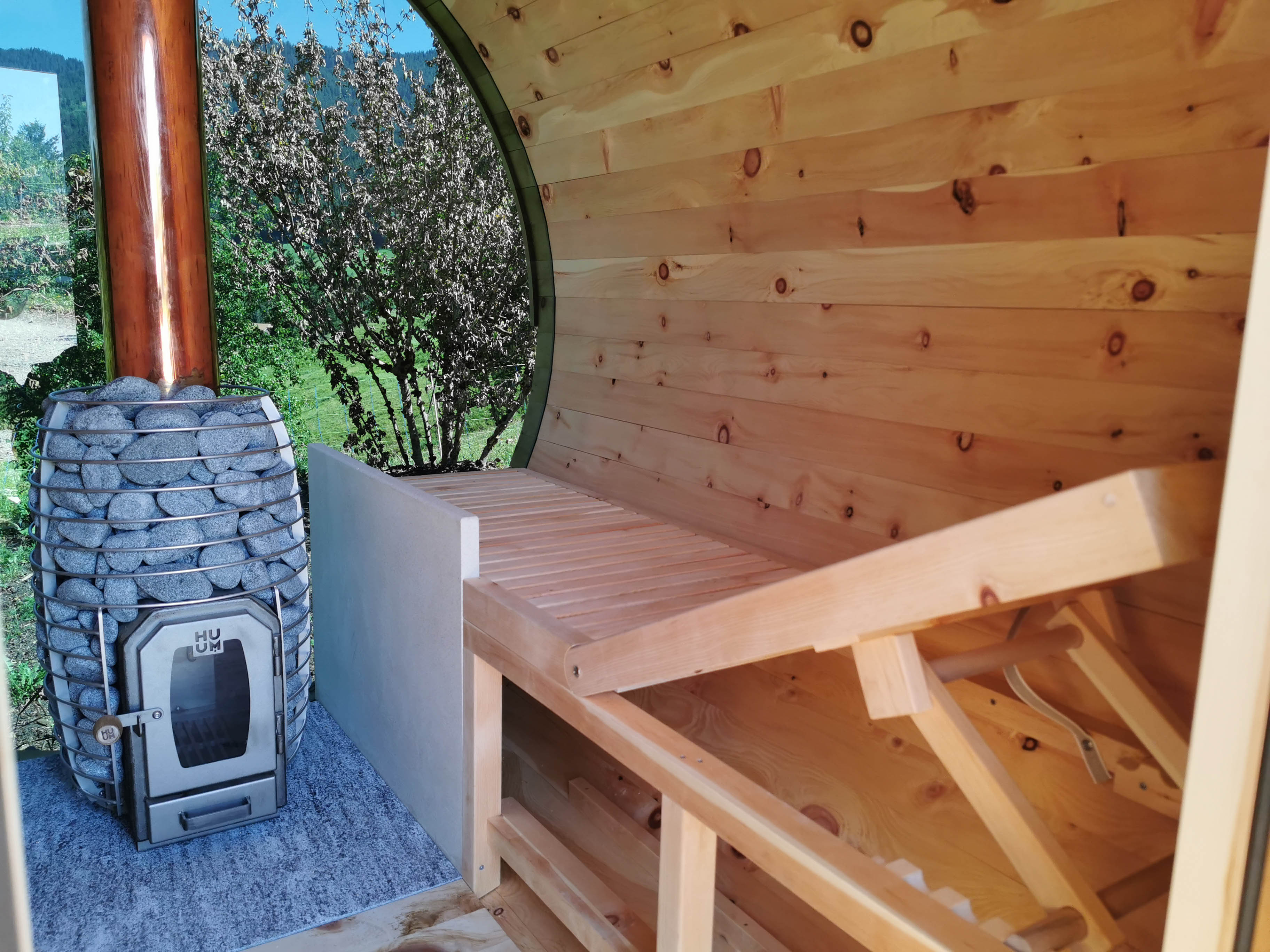 Saunafass aus Arve vom Schreiner