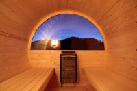 Elektrosauna saunafass garten sauna